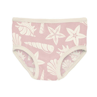 Bamboo Underwear (Set of 3) - Stormy Sea Seahorses, Natural & Baby Rose Shells & Starfish Toddler Underwear