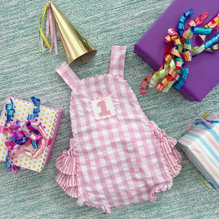 Pastel Pink First Birthday Bubble Girl Bubble Seven Lantern Lane Size: 12M