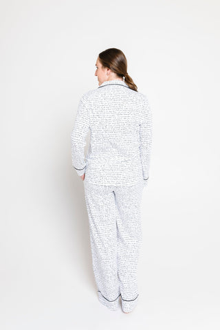 Love One Another Cotton Womens PJ Notch Collar Set Adult Women's Pajamas Holy Pals Size: XS