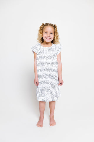 Love One Another Polyester PJ Girls Nightgown Nightgown Holy Pals Size: 2-3