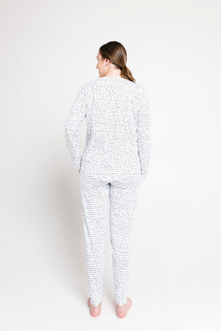 Love One Another Cotton Womens PJ Jogger Set Adult Women's Pajamas Holy Pals Size: XS