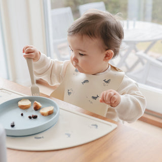 Silicone Baby BibSilicone BibMushieColor: Smiley Face