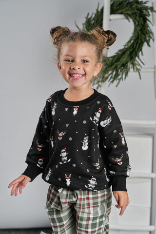 Long Sleeve Crewneck Tee Shirt - Santa & Friends Shirts & Tops