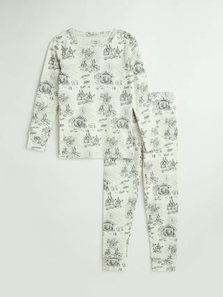 O Little Town of Bethlehem Long Sleeve PJ Set Cotton Two Piece Holy Pals Size: 02