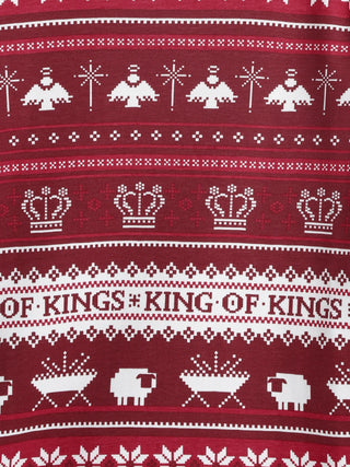 King of Kings Ruby Red PJ Long Sleeve Set Cotton Two Piece Holy Pals Size: 02