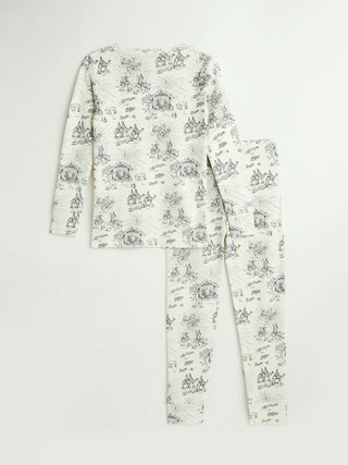 O Little Town of Bethlehem Long Sleeve PJ Set Cotton Two Piece Holy Pals Size: 02
