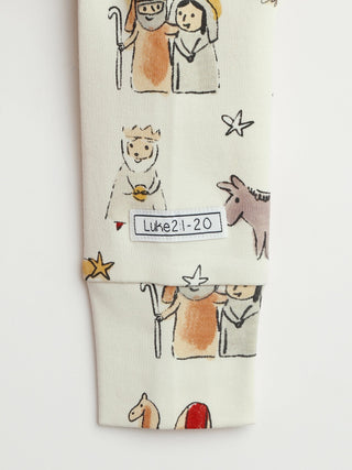Away in a Manger PJ Long Sleeve Set Cotton Two Piece Holy Pals Size: 2