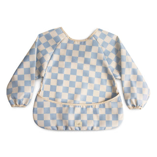 Long Sleeve Bib Long Sleeve Bib Mushie Color: Blue Check