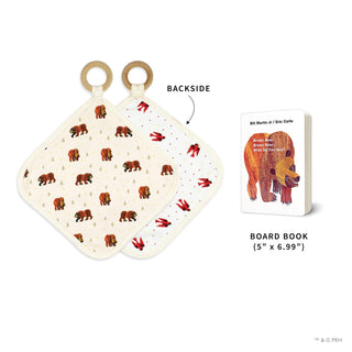 Lovey & Book Bundle Set - Brown Bear Swaddling & Receiving Blankets