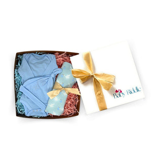 Lux Gender Reveal Gift Box Baby Gift Set Baby Riddle Select the Gender or: Boy Select the Size: Newborn