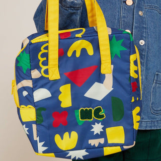 Mon Coeur Recycled Lunchbox Lunchbox Mon Coeur Size: OS Color: Navy/MC Print