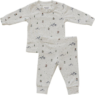 Ski Print Cozy Set Mebie Baby Size: 0-3