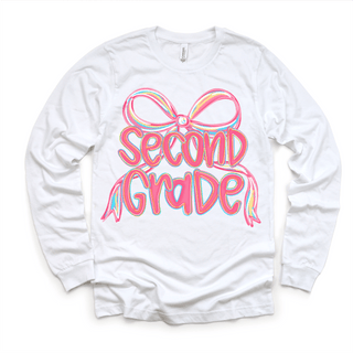 Girls 1st Grade Bow Back To School Shirt - First Day Of School Tee