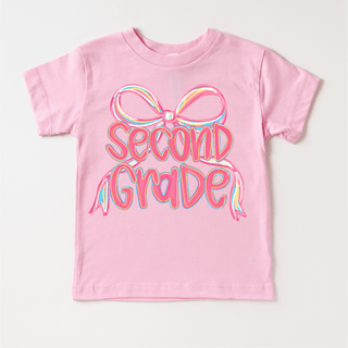Girls 1st Grade Bow Back To School Shirt - First Day Of School Tee