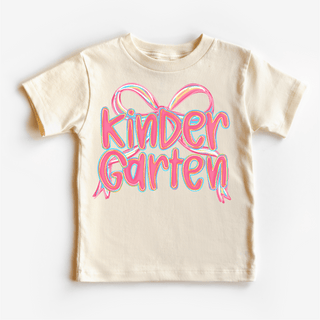 Girls Kindergarten Bow Back To School Shirt - First Day Of School Tee