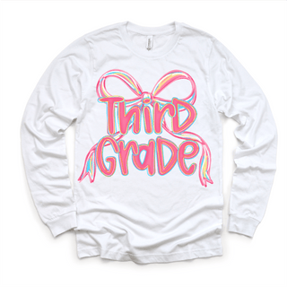 Girls 3rd Grade Bow Back To School Shirt - First Day Of School Tee