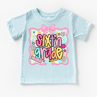 Girls 6th Grade School Shirt - Back To School Tee