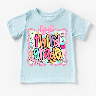 Girls Third Grade School Shirt - Back To School Tee