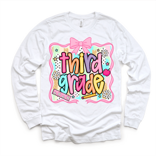 Girls Third Grade School Shirt - Back To School Tee