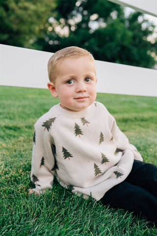 Pine Tree Knit Sweater Mebie Baby Size: 0-3