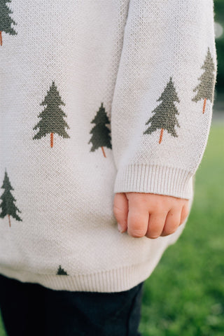 Pine Tree Knit Sweater Mebie Baby Size: 0-3