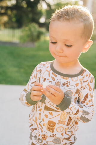 Camping Trip Ribbed Bamboo Cozy Set Mebie Baby Size: 6-12