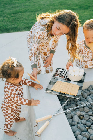 Camping Trip Ribbed Bamboo Cozy Set Mebie Baby Size: 6-12