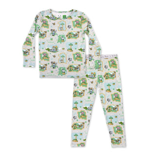 Bamboo Long Sleeve Pajama Set - Minecraft Overworld Dreams Bellabu Bear Size: 4T