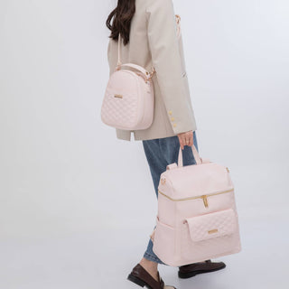 Monaco Diaper Bag - Pastel Pink Diaper Bags Diaper Bag Luli Bebe