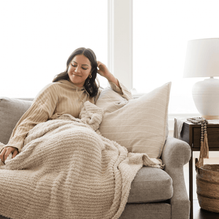 Ribbed Bamboni® Throw Blankets Saranoni Color: Cameo