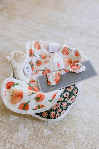 Welcome Baby Girl - Peaches & Lamb Gift Basket Gift Sets Newcastle Classics