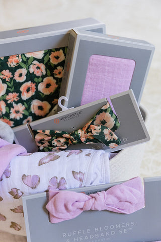 Welcome Baby Girl - Flowers & Butterfly Gift Basket Gift Sets Newcastle Classics
