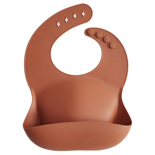 Silicone Baby BibSilicone BibMushieColor: Clay