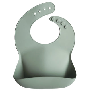 Silicone Baby BibSilicone BibMushieColor: Cambridge Blue