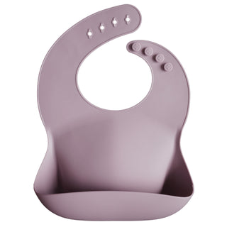 Silicone Baby BibSilicone BibMushieColor: Pale Mauve
