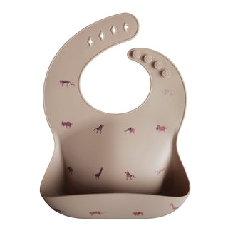 Silicone Baby BibSilicone BibMushieColor: Safari Tan