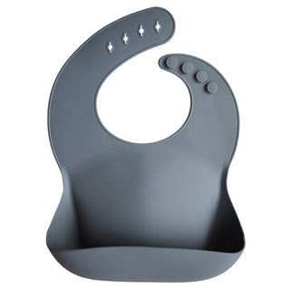 Silicone Baby BibSilicone BibMushieColor: Tradewinds