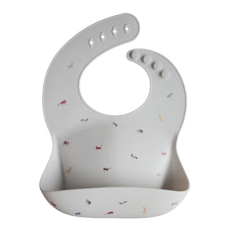 Silicone Baby BibSilicone BibMushieColor: Smiley Face
