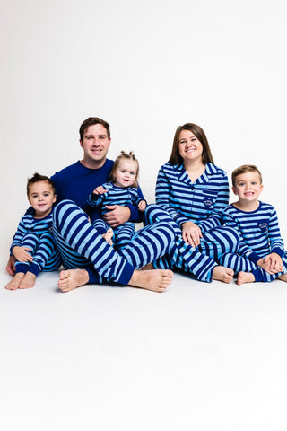 No Greater Love Blue Cotton Footless Onesie Onesie Holy Pals Size: 00-03M