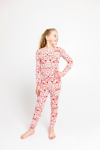 No Greater Love Pink Cotton PJ Long Sleeve Set Two Piece Holy Pals Size: 02