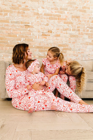 No Greater Love Pink Bamboo Women's PJ Jogger Set Adult Women's Pajamas Holy Pals Size: XS