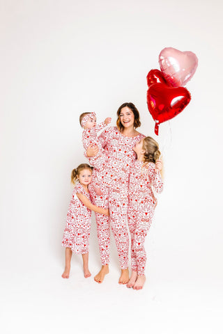 No Greater Love Pink Cotton PJ Long Sleeve Set Two Piece Holy Pals Size: 02