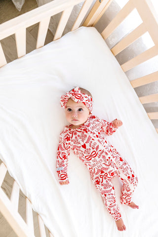 No Greater Love Pink Bamboo Footless Onesie Onesie Holy Pals Size: 00-03M