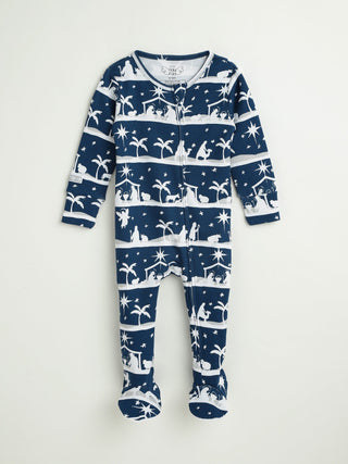 Starry Night Footed Onesie Cotton Onesie Holy Pals Size: 00-03M