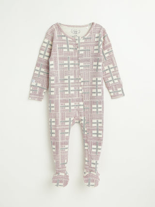 Prophecy Plaid Footed Onesie Cotton Onesie Holy Pals Size: 00-03M