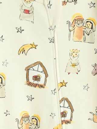 Away in a Manger PJ Footless Onesie Cotton Onesie Holy Pals Size: 00-03M