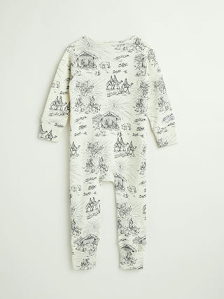O Little Town of Bethlehem Footless Onesie PJ Cotton Onesie Holy Pals Size: 00-03M