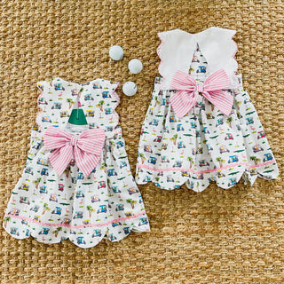 The Palms Reversible Golf Dress Baby & Toddler Dresses Seven Lantern Lane Size: 18M