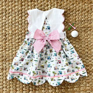 The Palms Reversible Golf Dress Baby & Toddler Dresses Seven Lantern Lane Size: 18M
