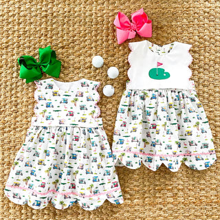 The Palms Reversible Golf Dress Baby & Toddler Dresses Seven Lantern Lane Size: 18M